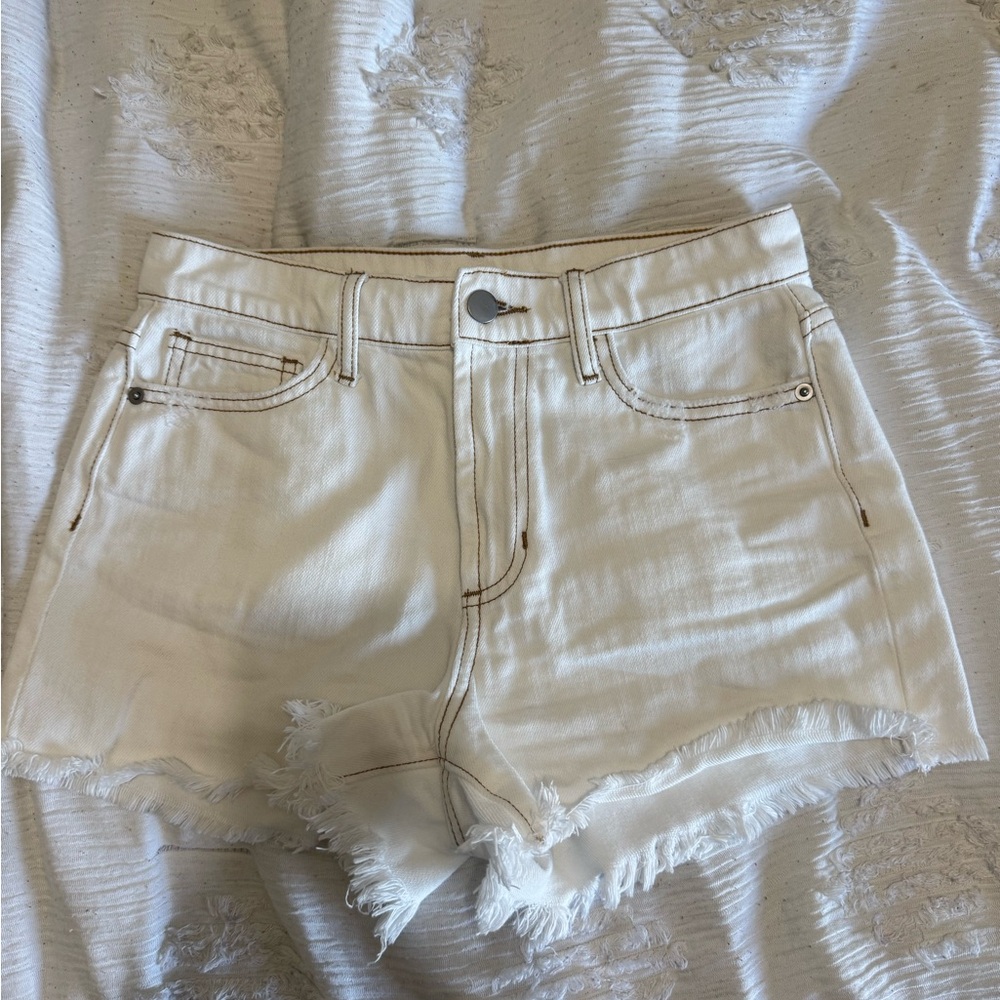 Women's Altar’d State White Denim Shorts